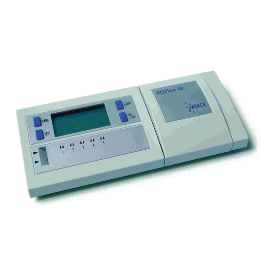 Merck RQflex 10 Instruction Manual