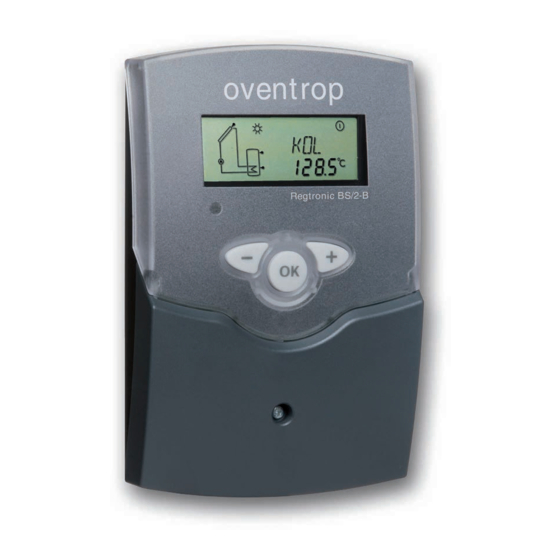 oventrop Regtronic BS/2-B Controller Manuals