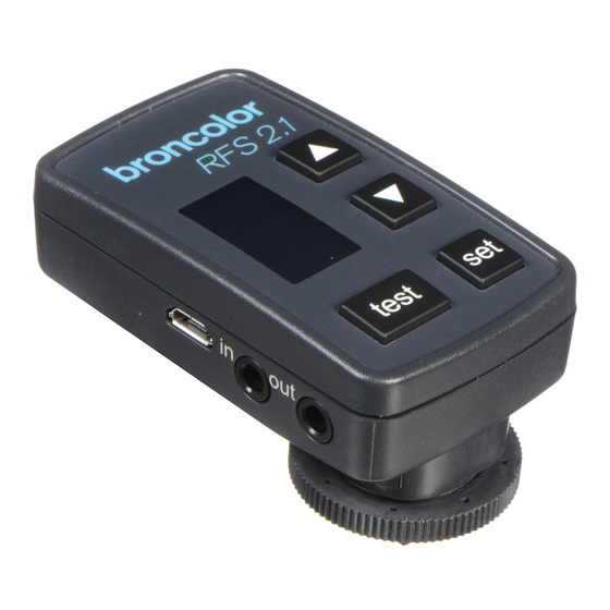 Broncolor RFS 2 Operating Instructions Manual