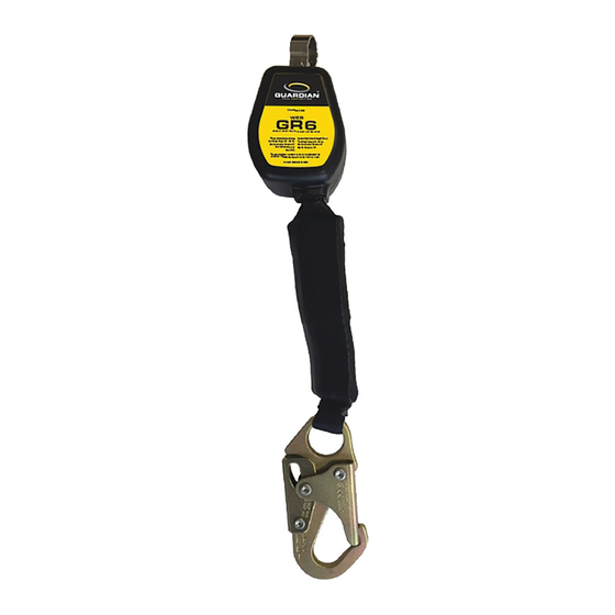 Guardian Fall Protection GR6 Tie-Back SRL Instruction Manual