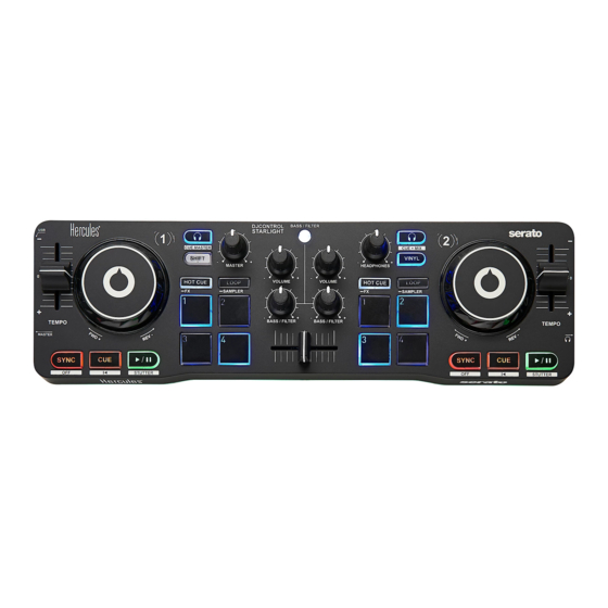 Serato Hercules DJControl Starlight Quick Start Manual