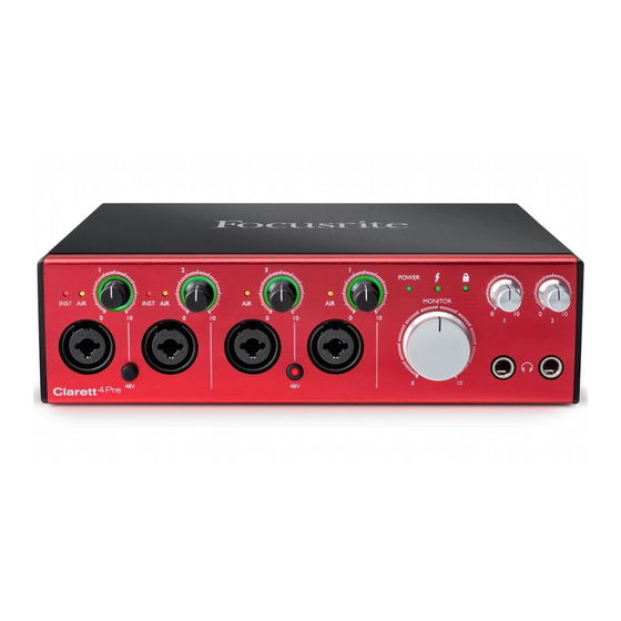 Focusrite Clarett4 Pre User Manual