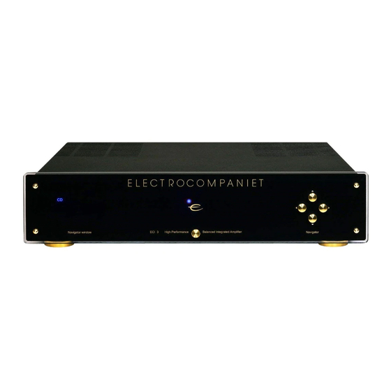 ELECTROCOMPANIET ECI3 Owner's Manual