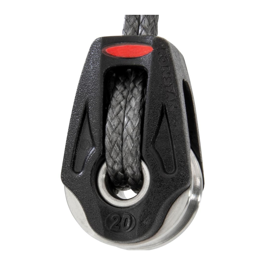 Ronstan BB Orbit Block 20 Series User Instructions