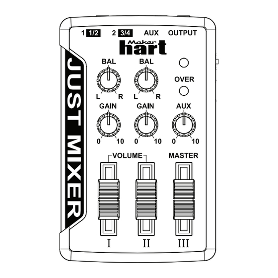 Maker Hart JUST MIXER Owner's Manual