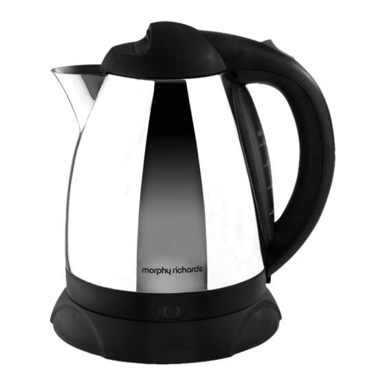 Morphy Richards Stainless steel kettle Instructions Manual