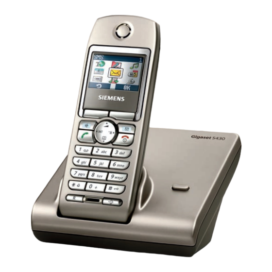 User Manuals: Siemens Gigaset S430 IP Phone