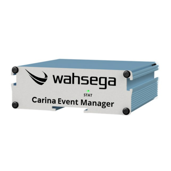 Wahsega Carina Event Manager Installer's Manual
