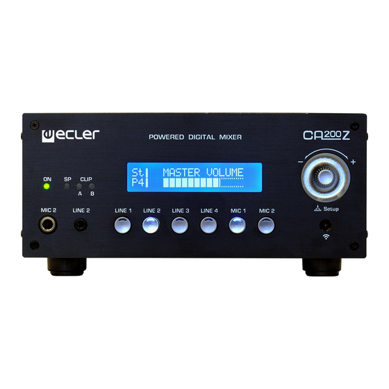 Ecler CA200z Digital Mixing Amplifier Manuals