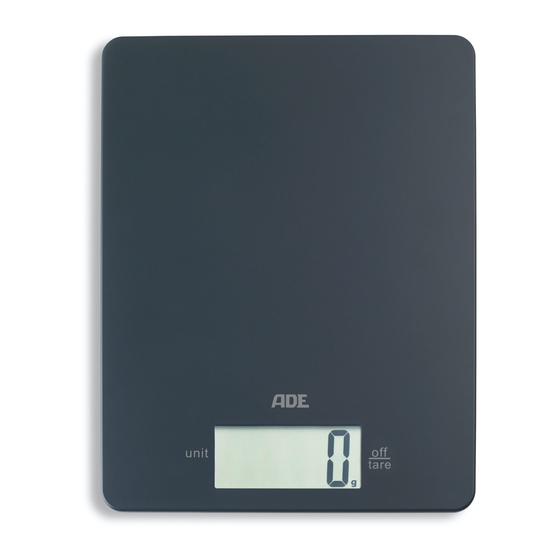 ADE Leonie KE 1800-1 Kitchen Scale Manuals