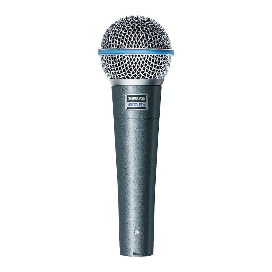 Shure BETA 58A User Giude