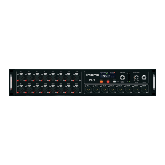 Midas DL16 Quick Start Manual