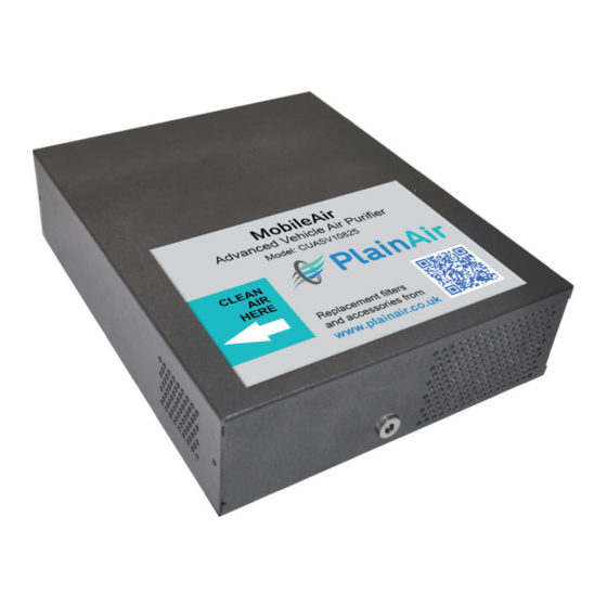 AllerAir MobileAir CUASV10825 Operation & Maintenance Manual