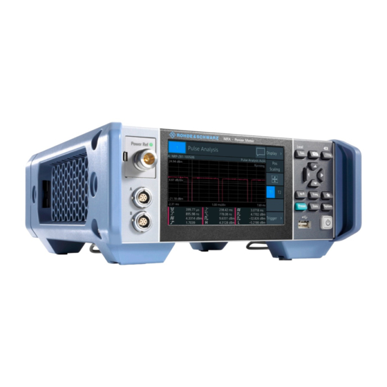 Rohde & Schwarz R&S NRX Series Getting Started