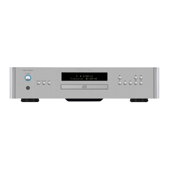 Rotel RCD-1572MKII Owner's Manual