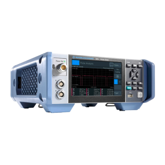 Rohde & Schwarz R&S NRX Series Getting Started