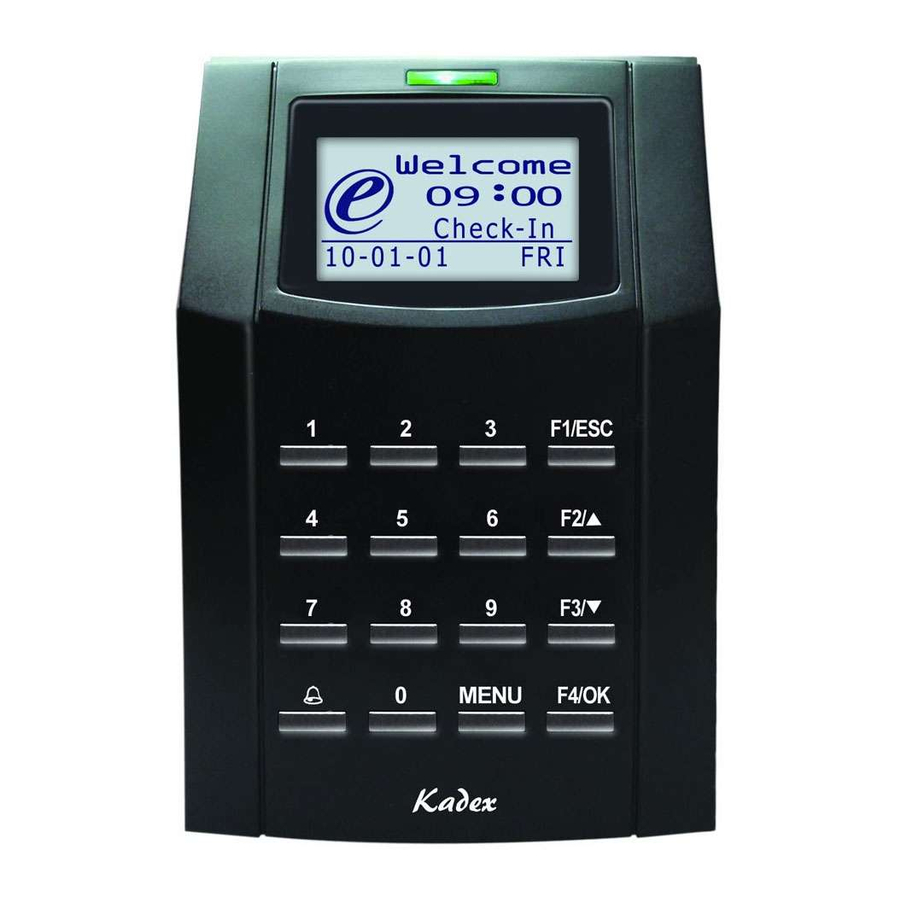FingerTec Kadex User Manual