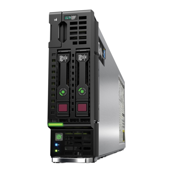 HPE ProLiant BL460c Gen9 Manuals