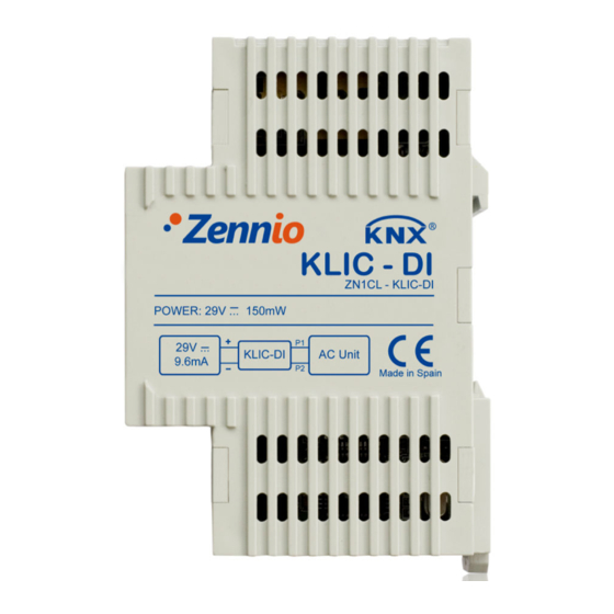 Zennio KLIC-DI Product Manual