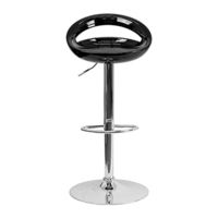 Belnick Contemporary Plastic Adjustable Height Barstool with Rounded Cutout Back and Chrome Base Assembly Instructions