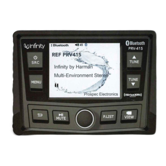 Harman Infinity REFPRV415 User Manual