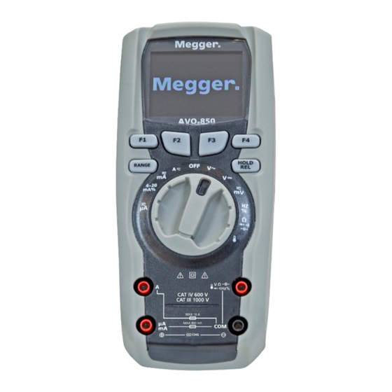 Megger AVO 850 User Manual