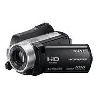 Sony HDR SR5 - AVCHD 4MP 40GB High Definition Hard Disk Drive Camcorder Service Manual