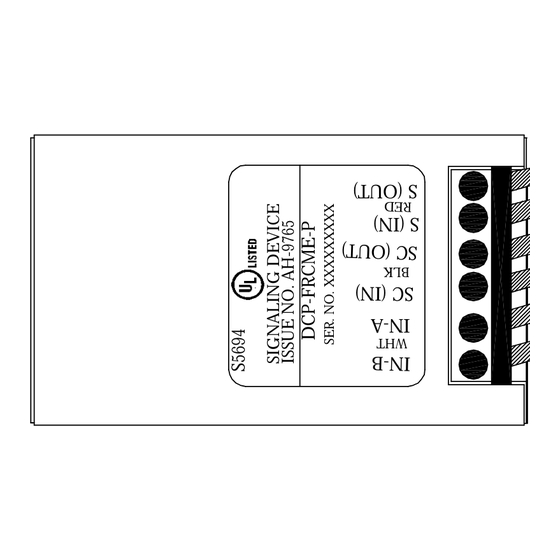 Hochiki DCP-FRCME-EEPROM Installation Instructions