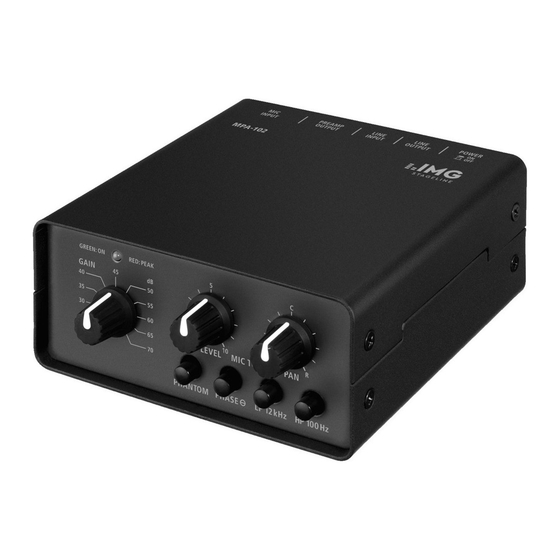 IMG STAGELINE MPA-102 Instruction Manual