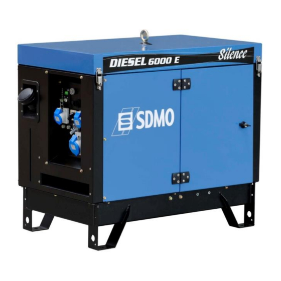 SDMO DIESEL 6000 E SILENCE Instruction And Maintenance Manual