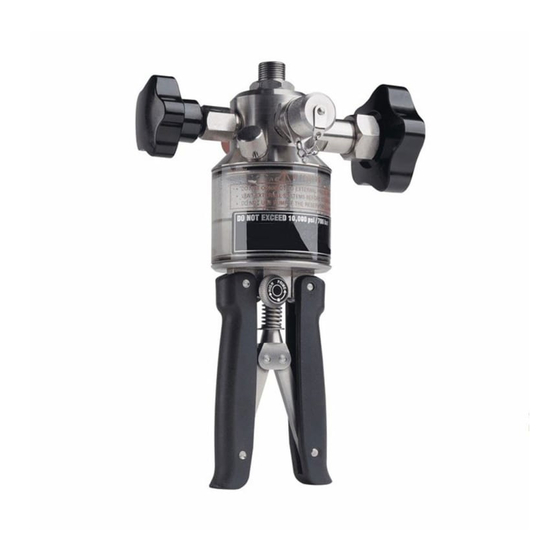 User Manuals: Druck PV 212 Hydraulic Hand Pump