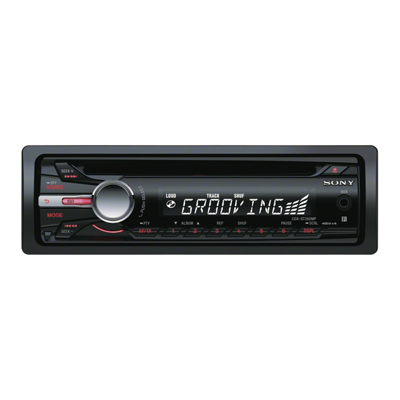 Sony CDX-GT260MP Specifications