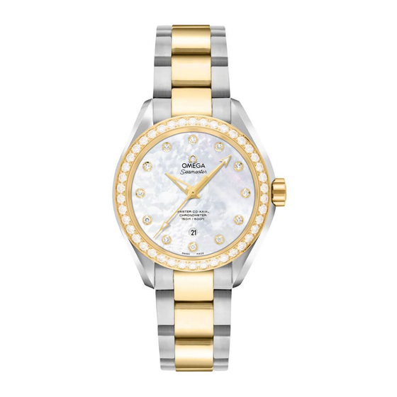 Omega Seamaster Aqua Terra Diamond Operating Instructions Manual