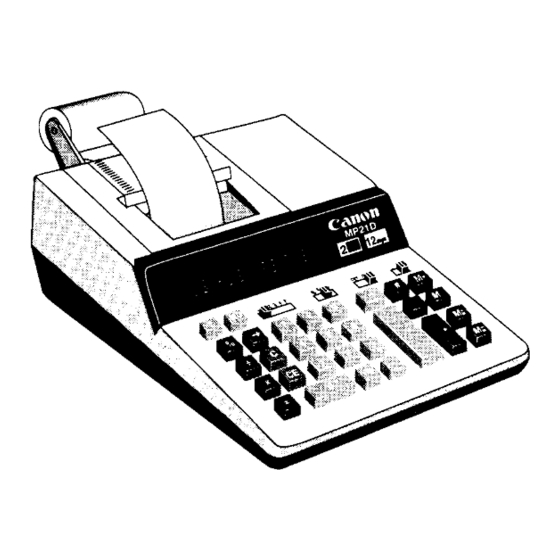 Canon MP21D III Instructions Manual