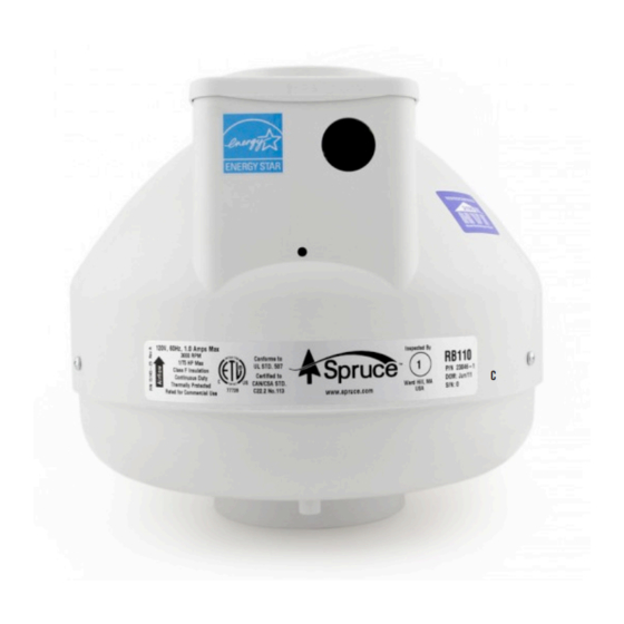 Spruce RB Series Installation Instructions Manual