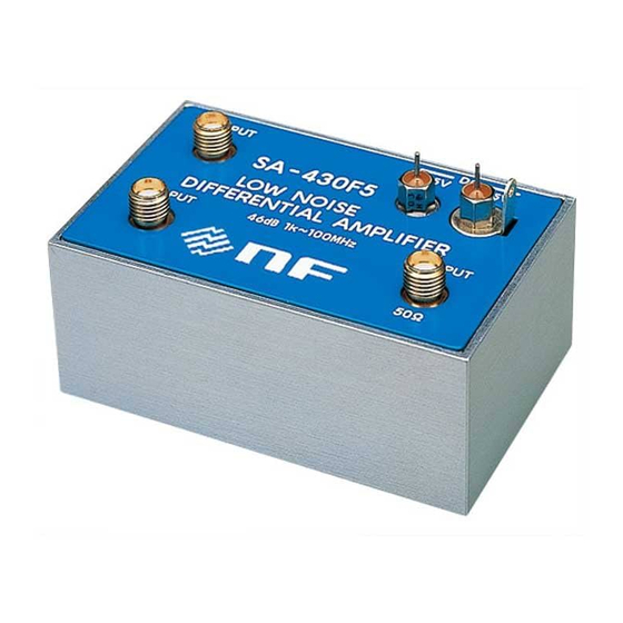 NF SA-430F5 Instruction Manual