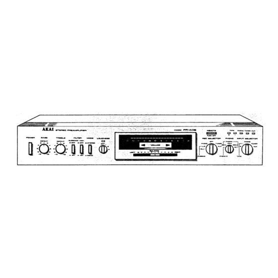 Akai PR-A06 Service Manual