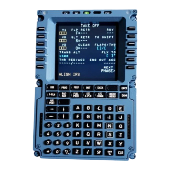 HOME COCKPIT MCDU A320 Instructions For Use Manual