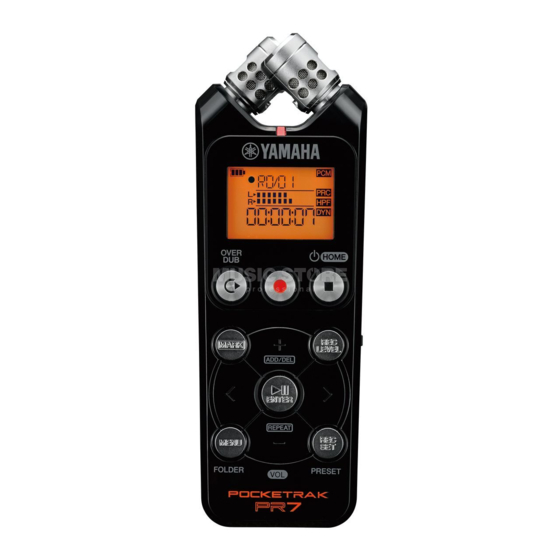 Yamaha POCKETRAK PR7 Owner's Manual
