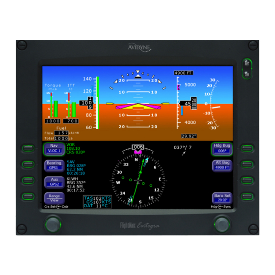 Avidyne Entegra EXP5000 Pilot's Manual