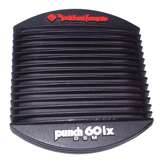 Rockford Fosgate PUNCH 200ix Owner's Manual
