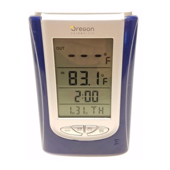 Oregon Scientific IWA-80055 - Wireless Thermo Clock Manual