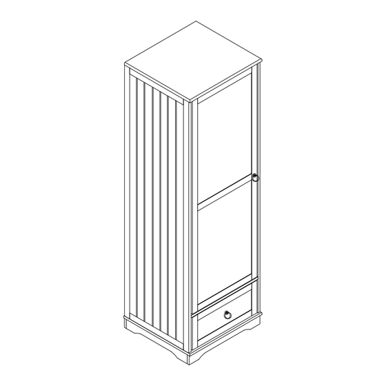 Mocka HamptonsWardrode-One Door Assembly Instructions Manual