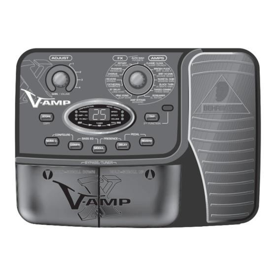 Behringer X V-AMP User Manual