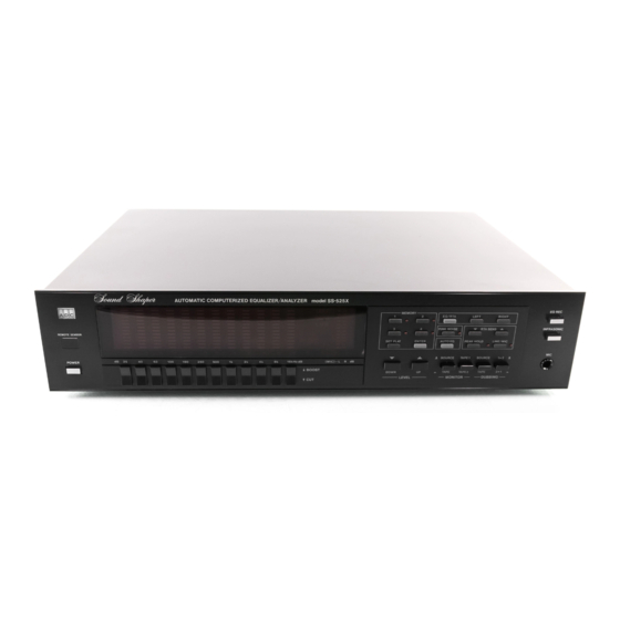 ADC Sound Shaper SS-525X Owner's Manual