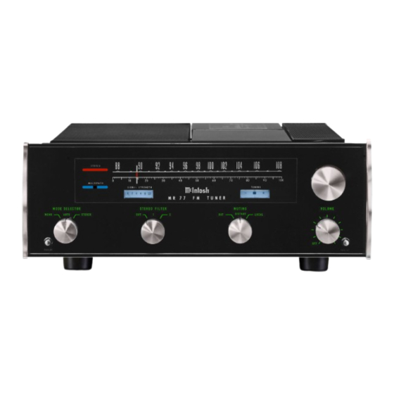 McIntosh MR 77 Service Information