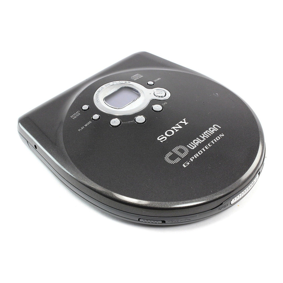 Sony CD Walkman D-E770 Operating Instructions Manual