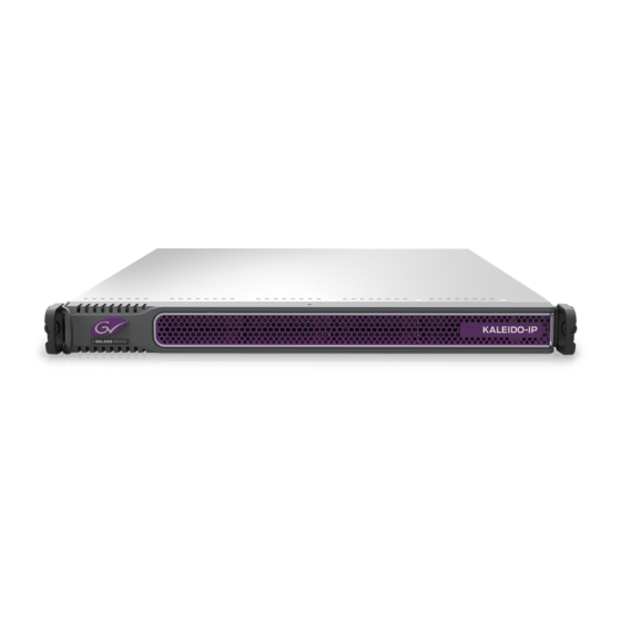GRASS VALLEY KALEIDO-IP X330 Installation & Service Manual