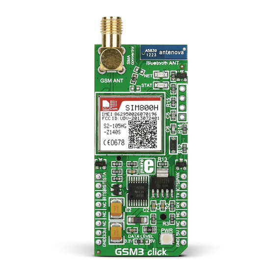 mikroElektronika GSM3 click Manual