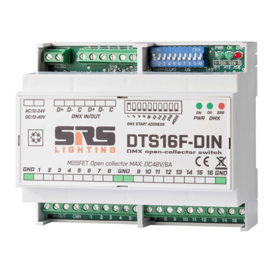 plasa SRS Lighting DTS16F-DIN Instruction Manual